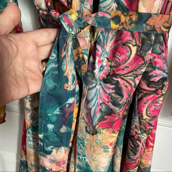 VINTAGE FLORAL FLARE TRENCH-COAT - Picture 11 of 13